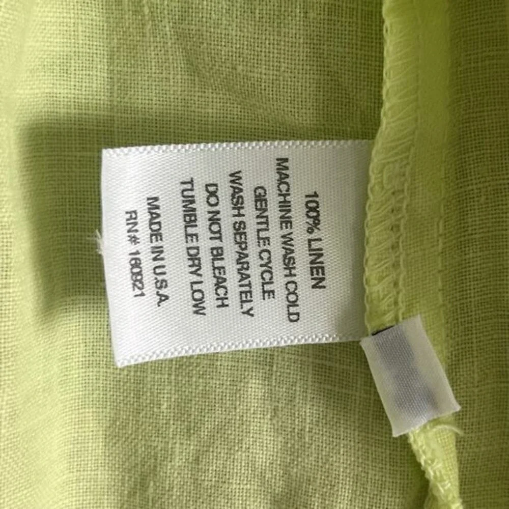 S'edge Raleigh Citron Lime Green Linen Mini Dress - Picture 5 of 5